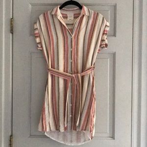 Belted T-shirt dress